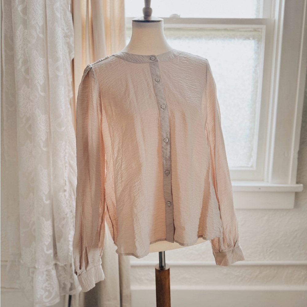 cream blouse
